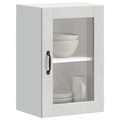 Pensile da Cucina con Porta in Vetro Porto Grigio Cemento