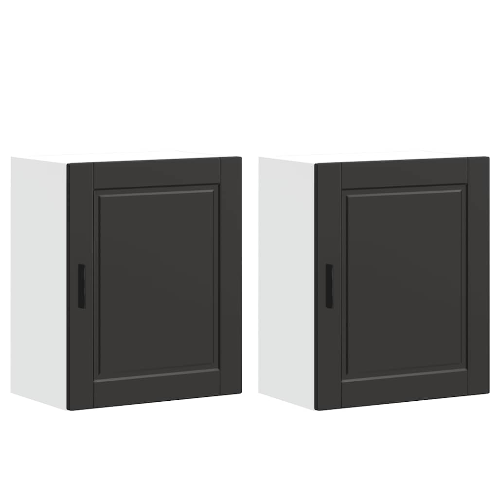 Pensili da Cucina 2 pz Porto Nero in Legno Multistrato