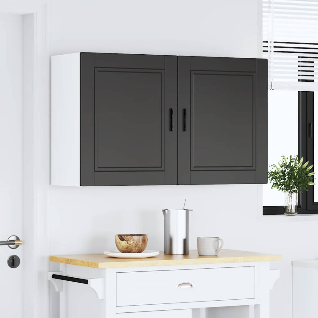 Pensili da Cucina 2 pz Porto Nero in Legno Multistrato