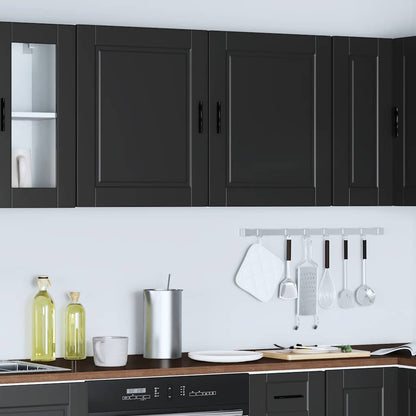 Pensili da Cucina 2 pz Porto Nero in Legno Multistrato