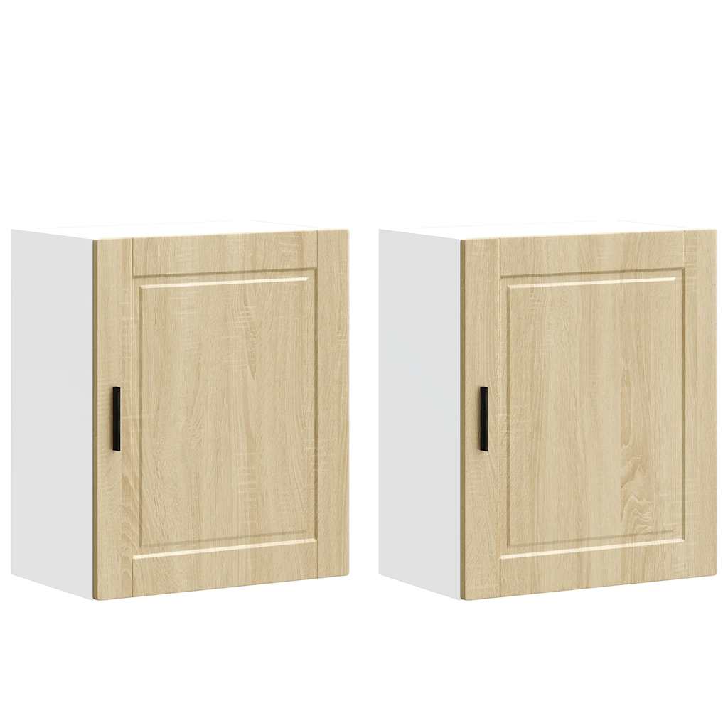 Pensili da Cucina 2 pz Porto Rovere Sonoma in Legno Multistrato