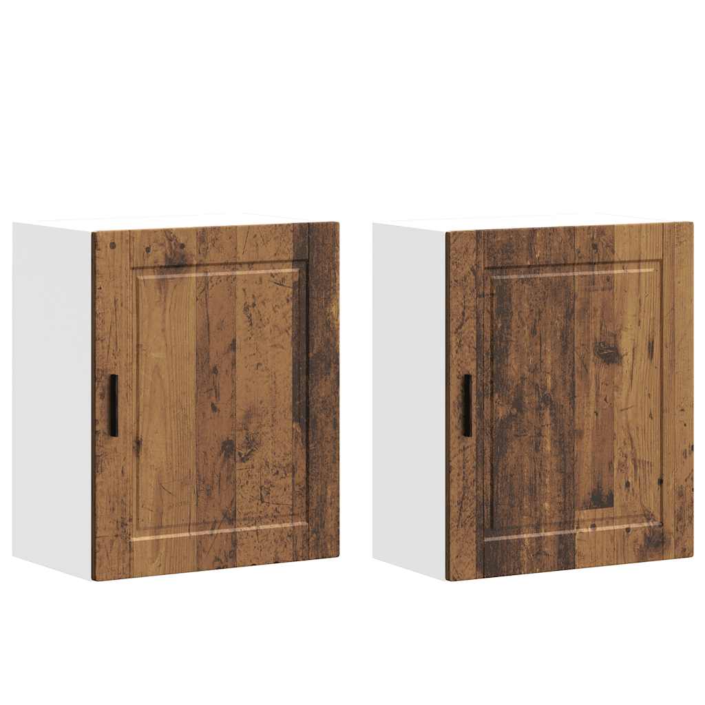 Pensili da Cucina 2 pz Porto Legno Antico in Legno Multistrato