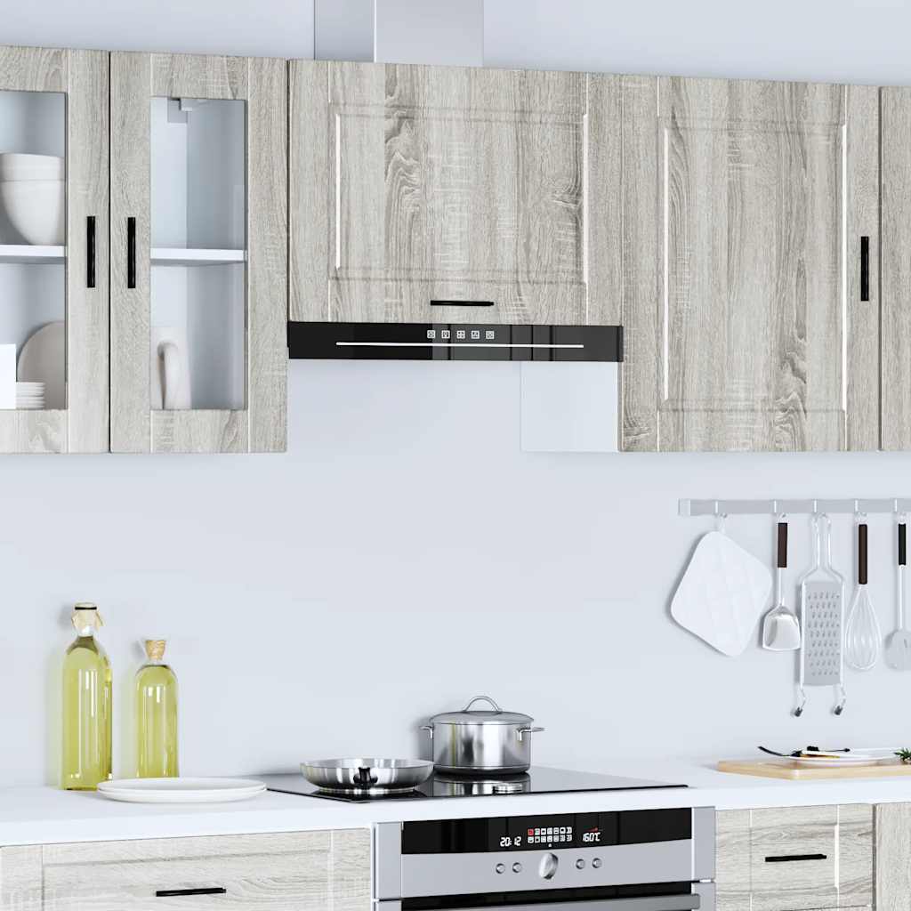 Pensile da Cucina Porto Grigio Sonoma in Legno Multistrato