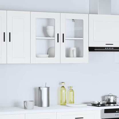 Pensile da Cucina con Porta in Vetro Porto Bianco