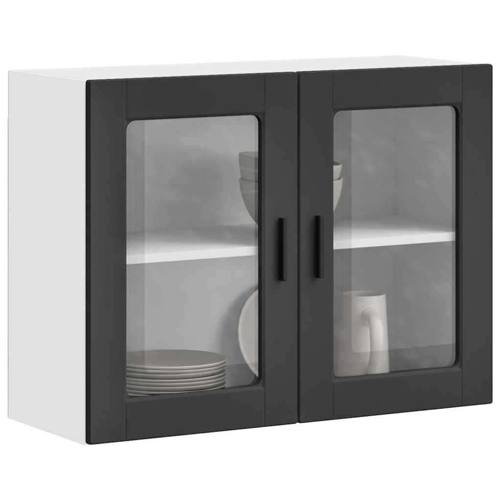 Pensile da Cucina con Porta in Vetro Porto Nero