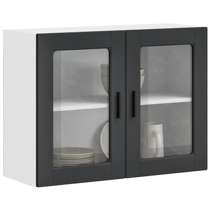 Pensile da Cucina con Porta in Vetro Porto Nero