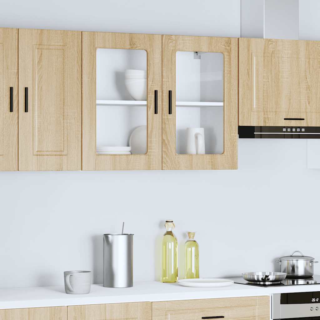 Pensile da Cucina con Porta in Vetro Porto Rovere Sonoma