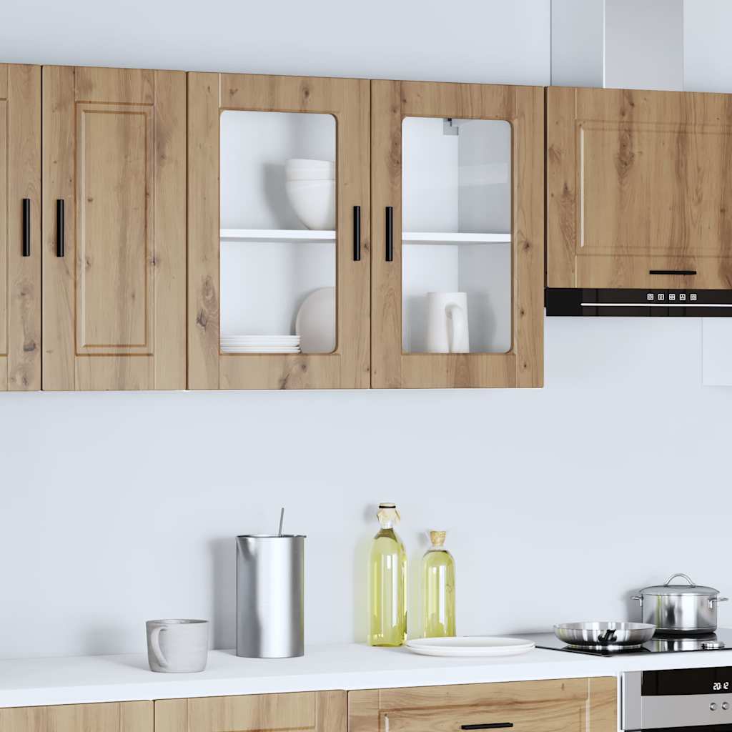 Pensile da Cucina con Porta in Vetro Porto Rovere Artigianale
