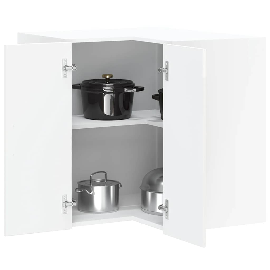 Pensile da Cucina ad Angolo Porto Bianco Lucido in Truciolato