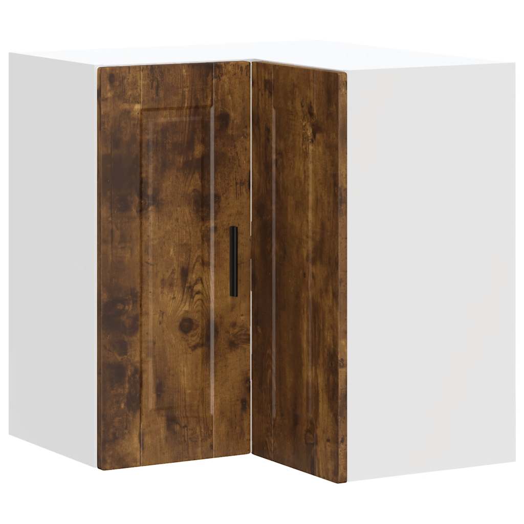 Pensile da Cucina ad Angolo Porto Rovere Fumo Legno Multistrato