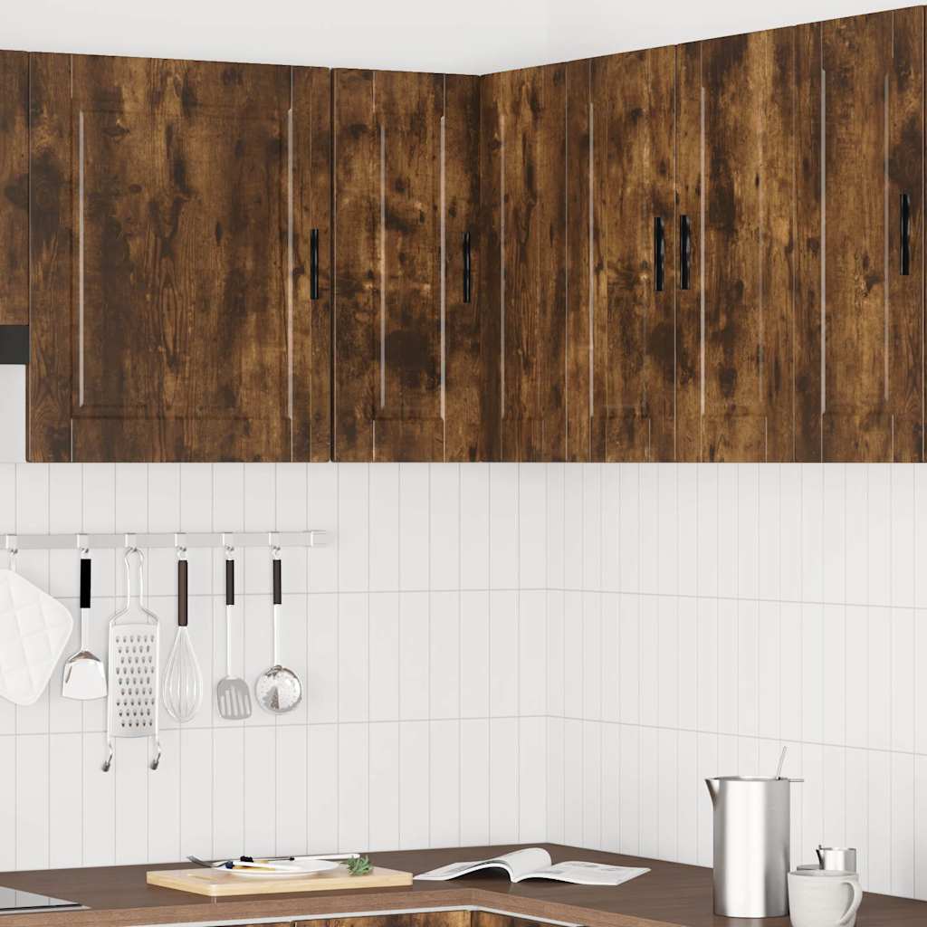 Pensile da Cucina ad Angolo Porto Rovere Fumo Legno Multistrato