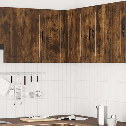 Pensile da Cucina ad Angolo Porto Rovere Fumo Legno Multistrato