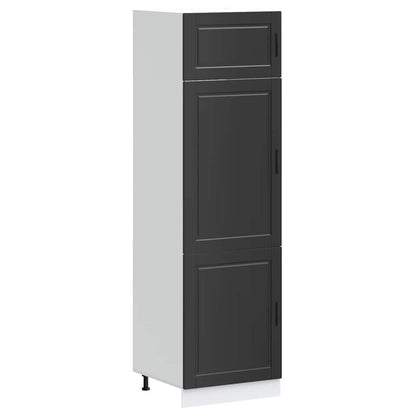 Armadio da Cucina Porto Nero in Legno Multistrato