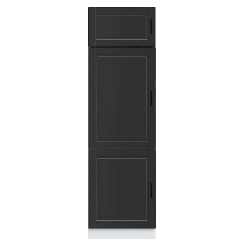 Armadio da Cucina Porto Nero in Legno Multistrato