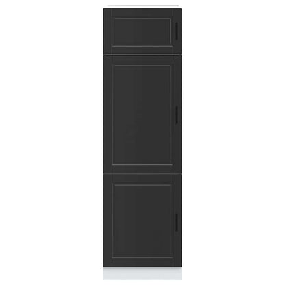 Armadio da Cucina Porto Nero in Legno Multistrato