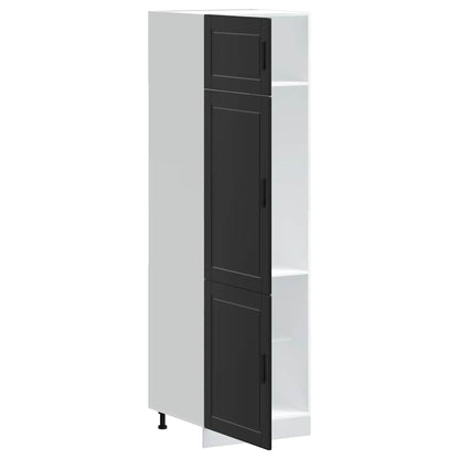 Armadio da Cucina Porto Nero in Legno Multistrato