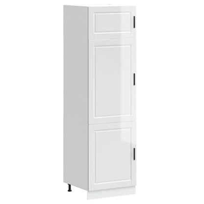 Armadio da Cucina Porto Bianco Lucido in Legno Multistrato