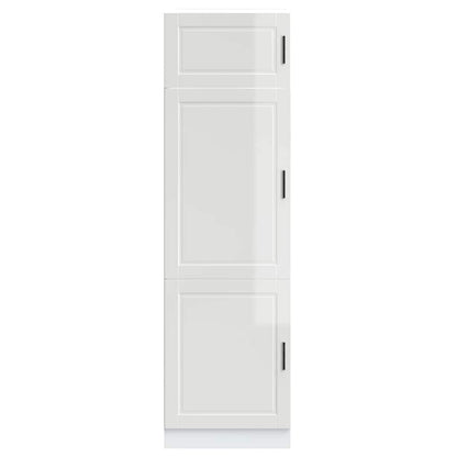 Armadio da Cucina Porto Bianco Lucido in Legno Multistrato