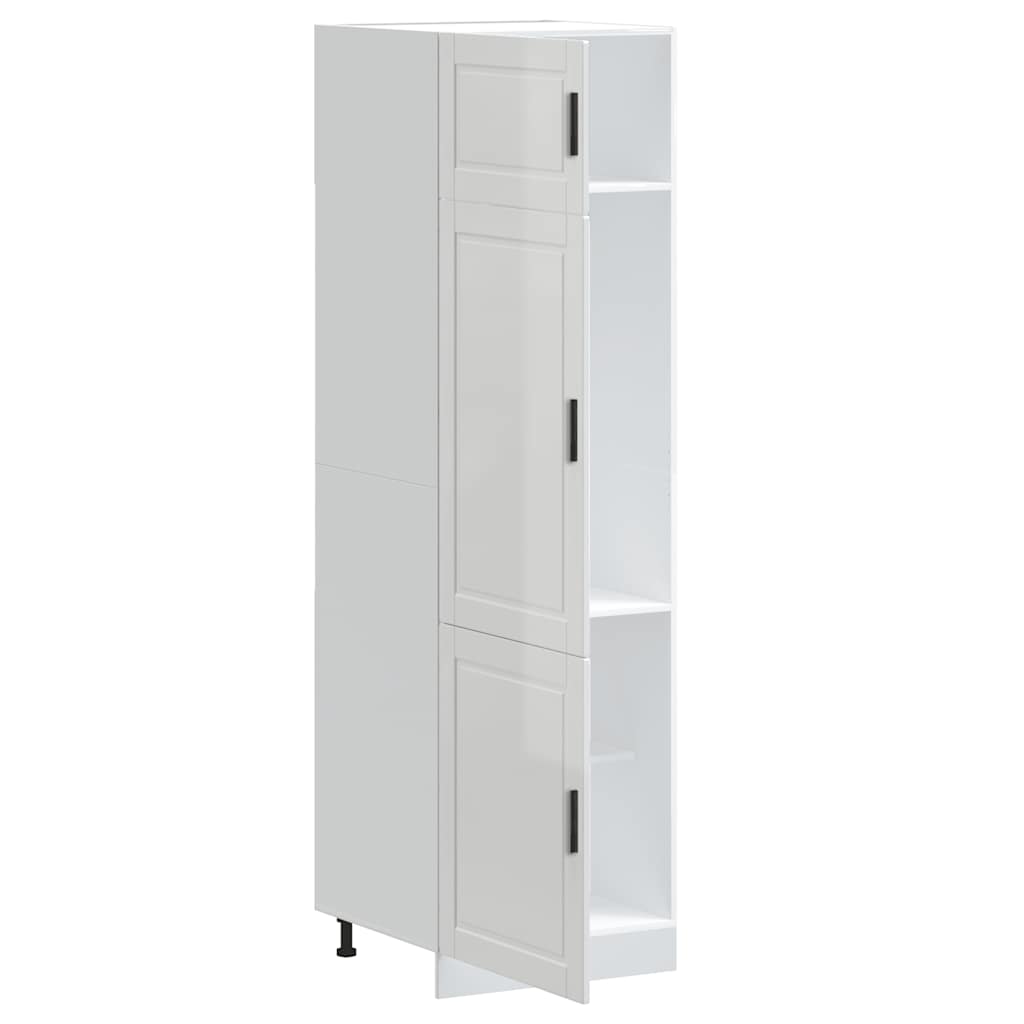 Armadio da Cucina Porto Bianco Lucido in Legno Multistrato