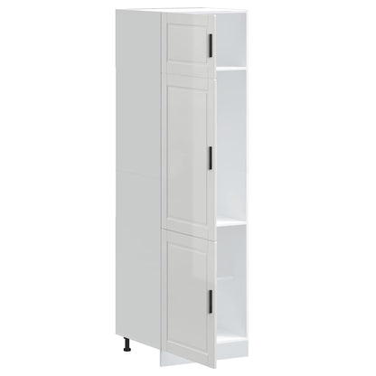 Armadio da Cucina Porto Bianco Lucido in Legno Multistrato