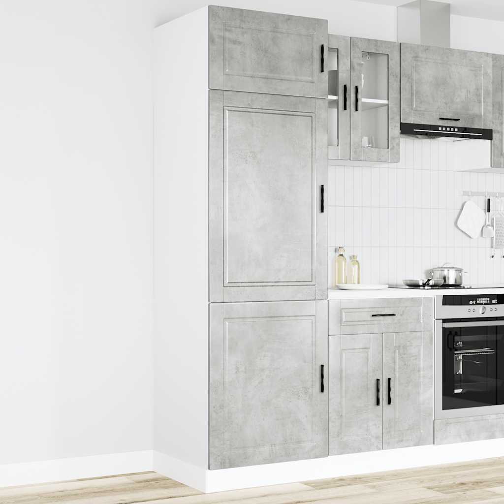 Armadio da Cucina Porto Grigio Cemento in Legno Multistrato