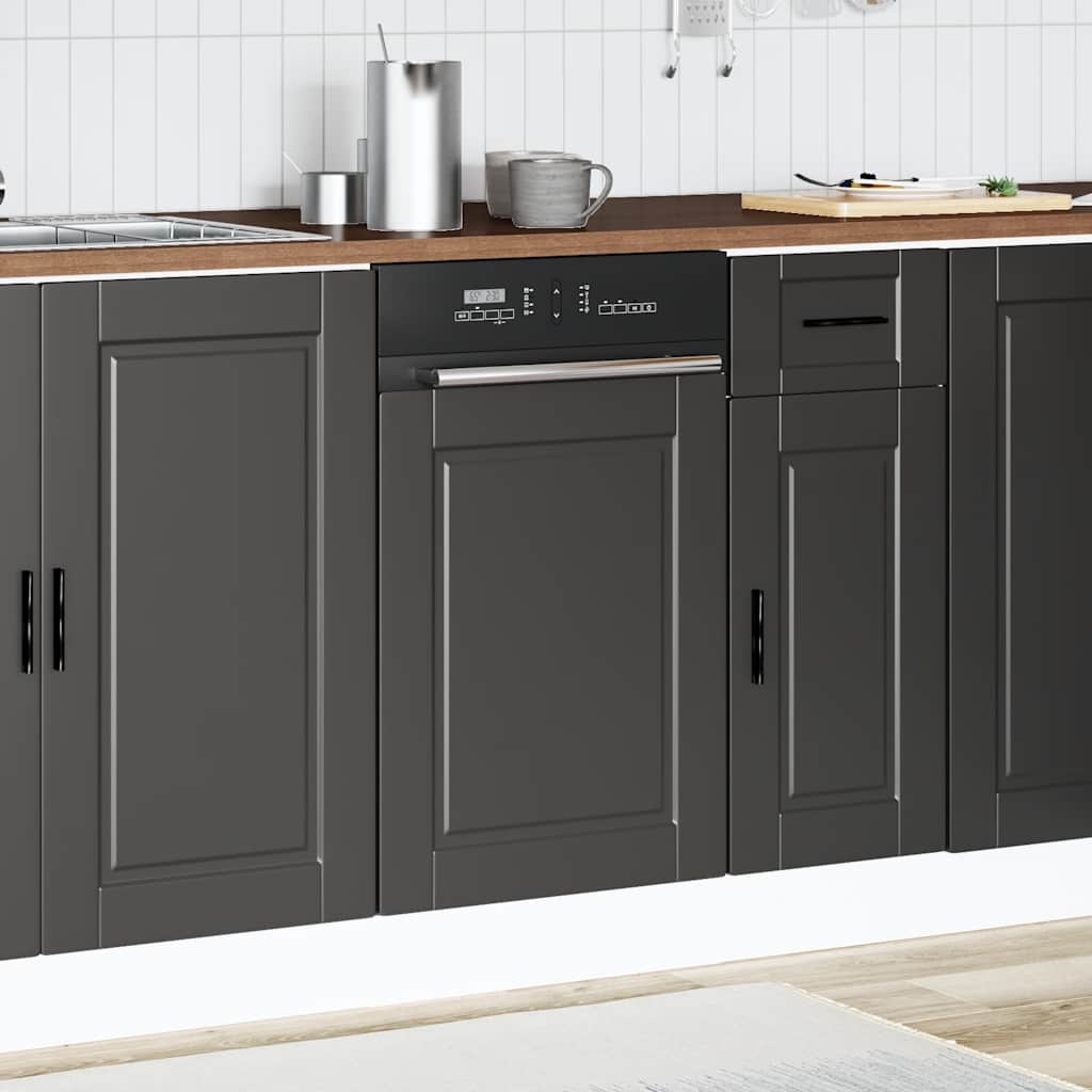 Pannello Lavastoviglie Porto Nero 45x1,5x67 cm in Truciolato