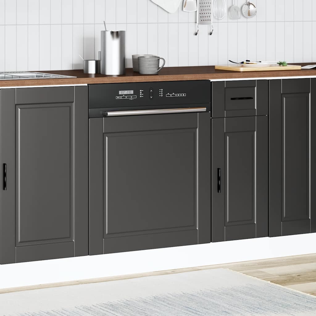Pannello Lavastoviglie Porto Nero 60x1,5x67 cm in Truciolato