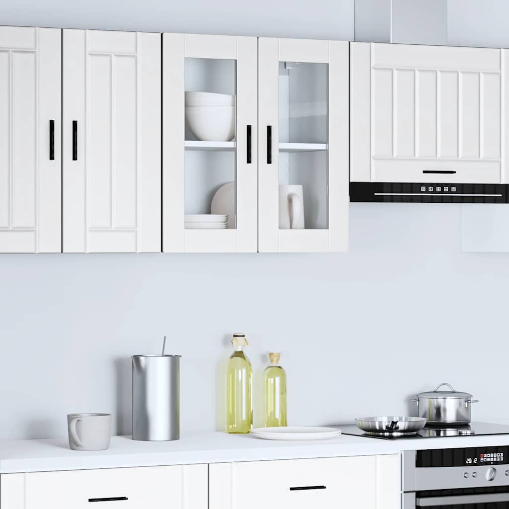 Pensile da Cucina con Porta in Vetro Porto Bianco