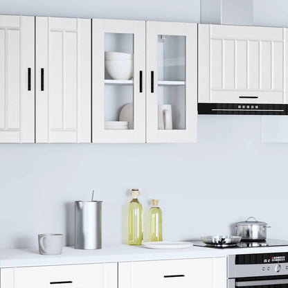 Pensile da Cucina con Porta in Vetro Porto Bianco