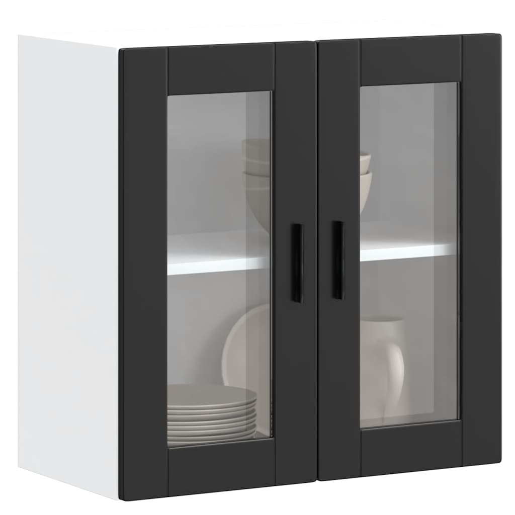 Pensile da Cucina con Porta in Vetro Porto Nero