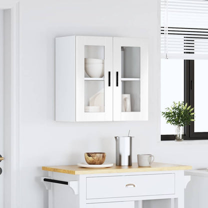 Pensile da Cucina con Porta in Vetro Porto Bianco Lucido