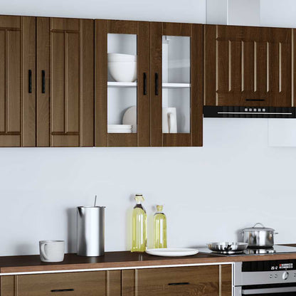 Pensile da Cucina con Porta in Vetro Porto Rovere Marrone