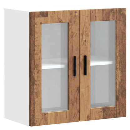 Pensile da Cucina con Porta in Vetro Porto Legno Vecchio