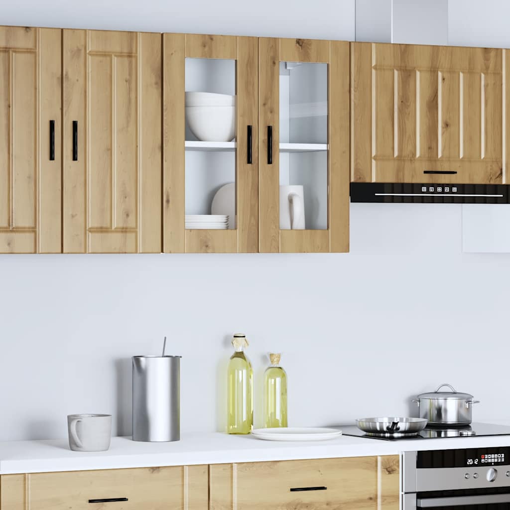Pensile da Cucina con Porta in Vetro Porto Rovere Artigianale