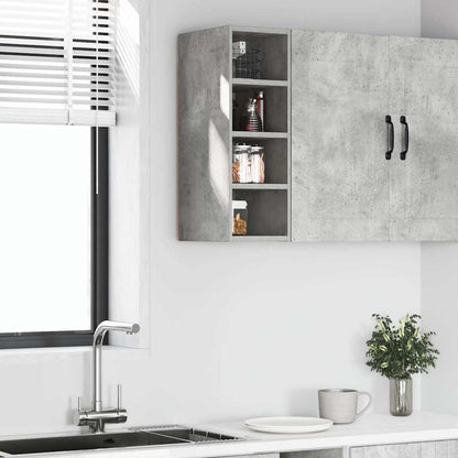 Mobile Pensile Grigio Cemento 20x29,5x60 cm Legno Multistrato