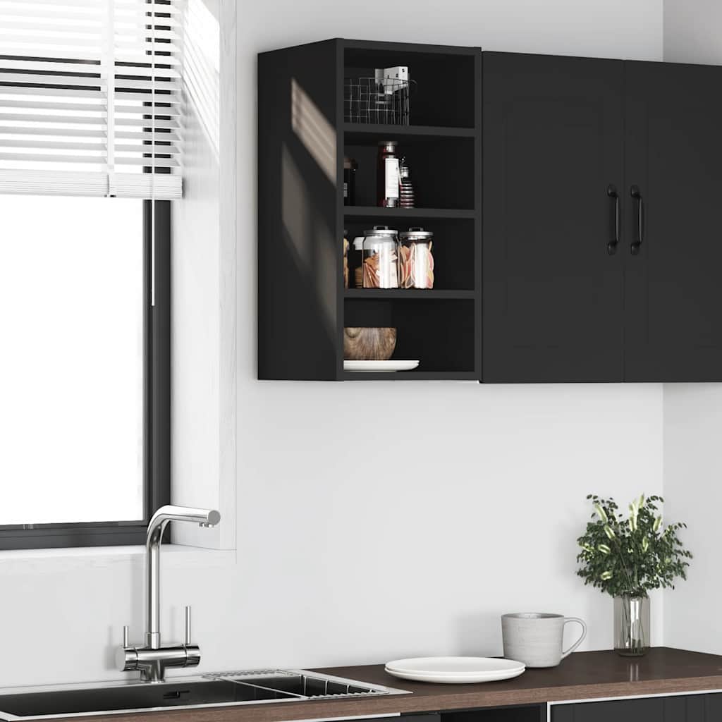 Mobile Pensile Nero 30x29,5x60 cm in Legno Multistrato