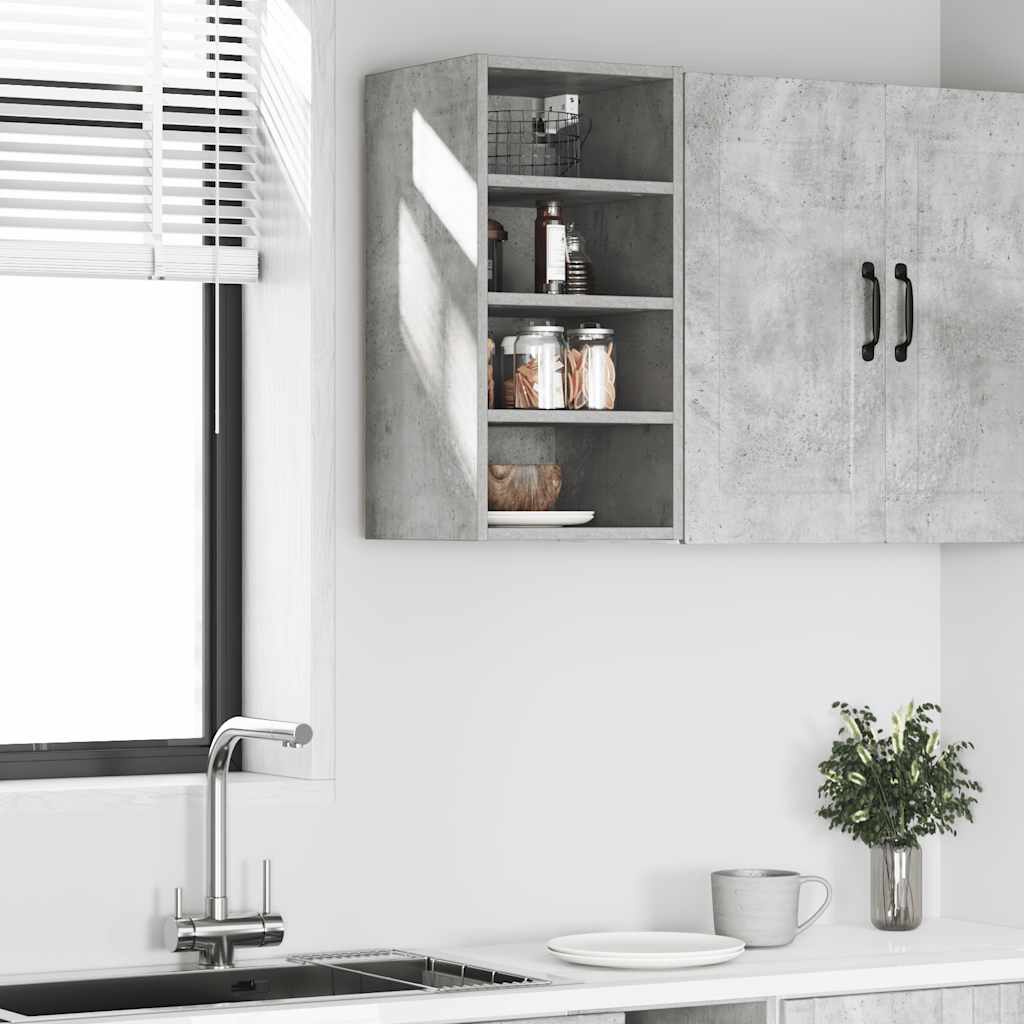 Mobile Pensile Grigio Cemento 30x29,5x60 cm Legno Multistrato