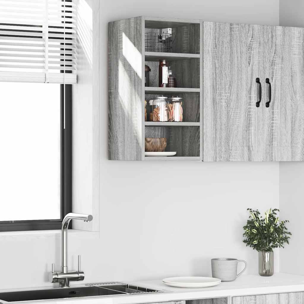 Mobile Pensile Grigio Sonoma 30x29,5x60 cm in Legno Multistrato