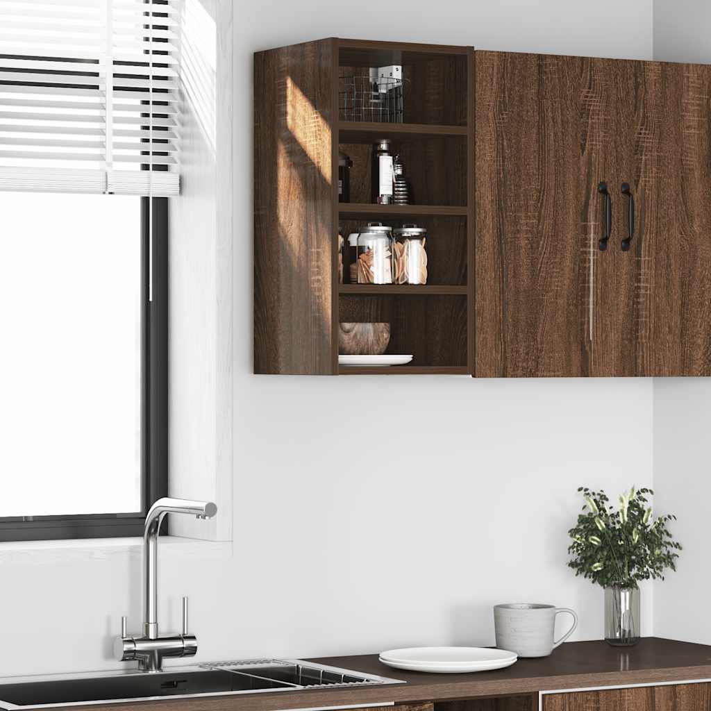 Mobile Pensile Rovere Marrone 30x29,5x60 cm Legno Multistrato