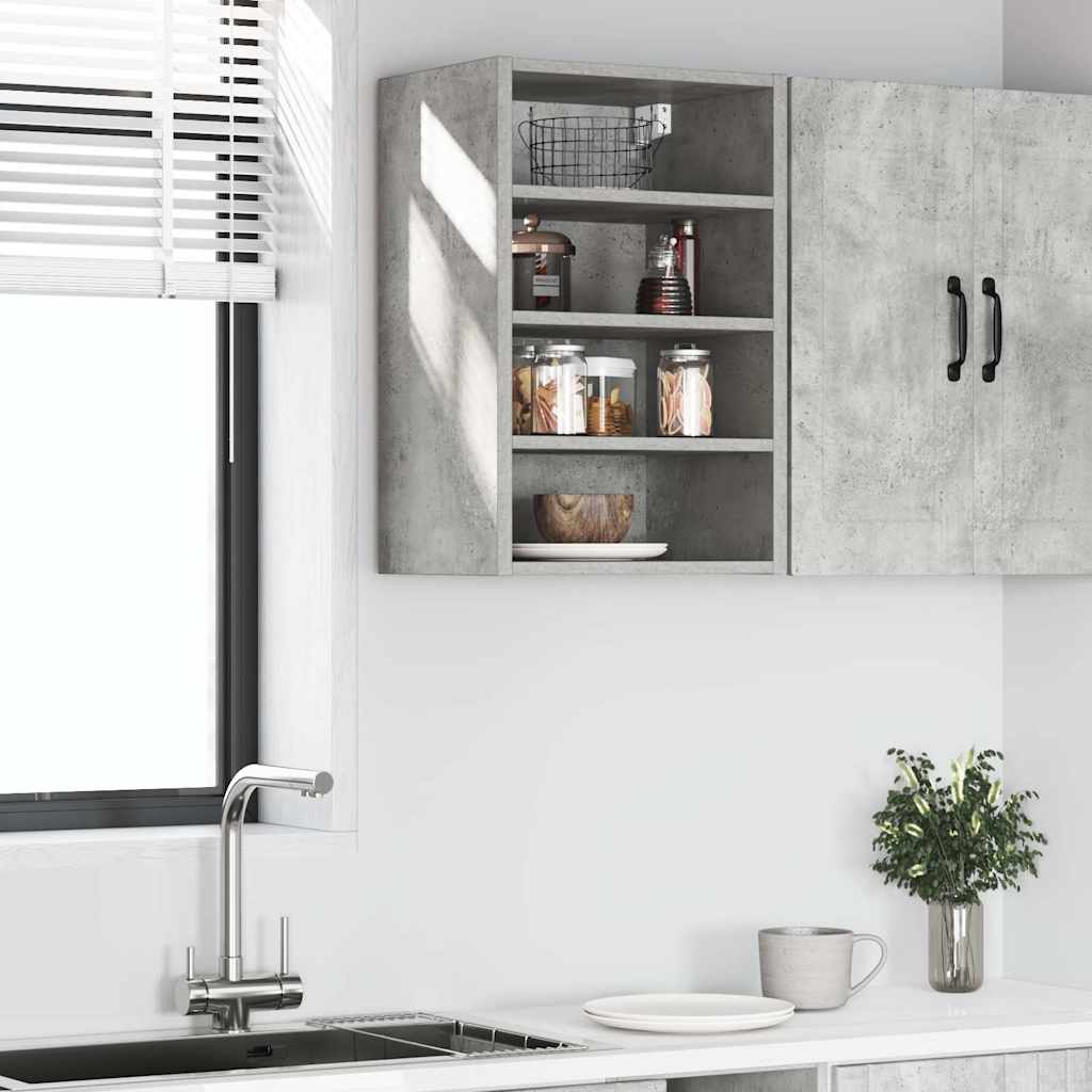 Mobile Pensile Grigio Cemento 40x29,5x60 cm Legno Multistrato