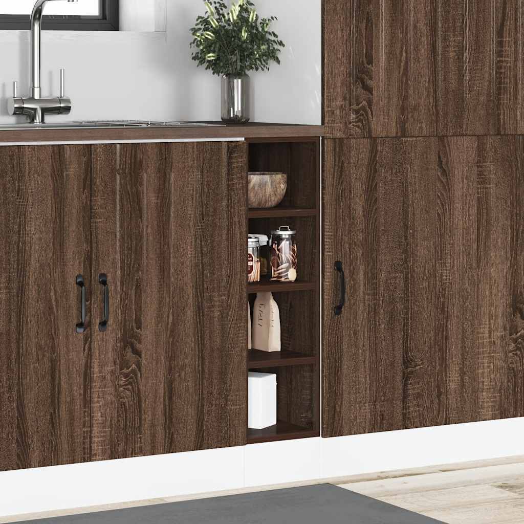 Armadio Inferiore Rovere Marrone 20x44,5x81,5 cm in Truciolato