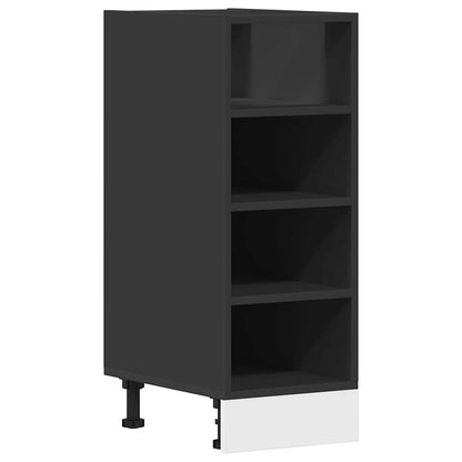 Armadio Inferiore Nero 30x44,5x81,5 cm in Legno Multistrato