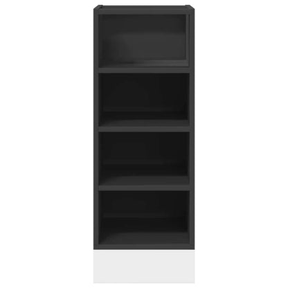 Armadio Inferiore Nero 30x44,5x81,5 cm in Legno Multistrato