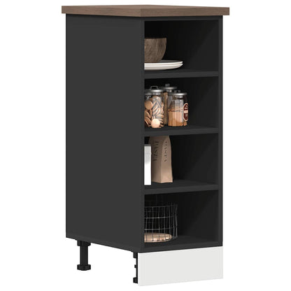 Armadio Inferiore Nero 30x44,5x81,5 cm in Legno Multistrato