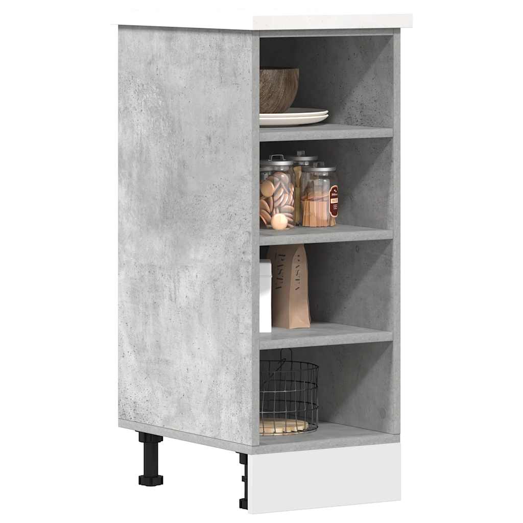 Armadio Inferiore Grigio Cemento 30x44,5x81,5 cm in Truciolato