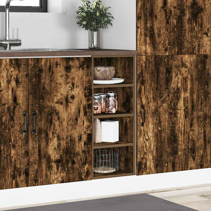 Armadio Inferiore Rovere Fumo 30x44,5x81,5 cm Legno Multistrato