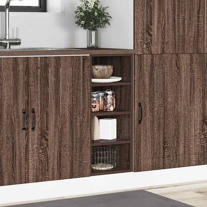 Armadio Inferiore Rovere Marrone 30x44,5x81,5 cm in Truciolato
