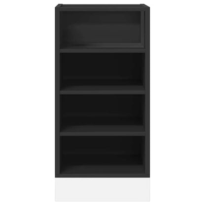 Armadio Inferiore Nero 40x44,5x81,5 cm in Legno Multistrato