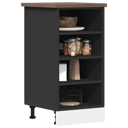 Armadio Inferiore Nero 40x44,5x81,5 cm in Legno Multistrato