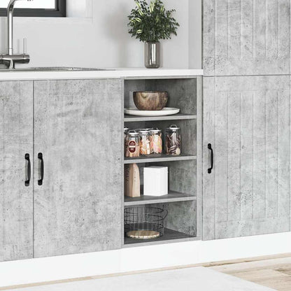 Armadio Inferiore Grigio Cemento 40x44,5x81,5 cm in Truciolato